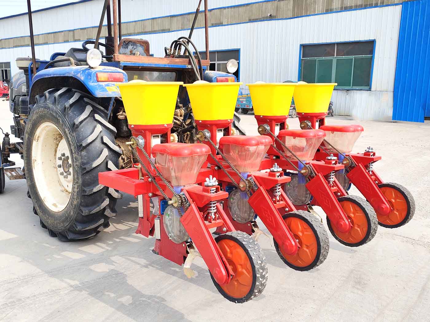 Tractor drawn ridger seeder Tractor drawn ridger seeder